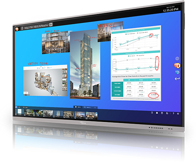 Reactiv SUITE на сенсорных панелях Optoma